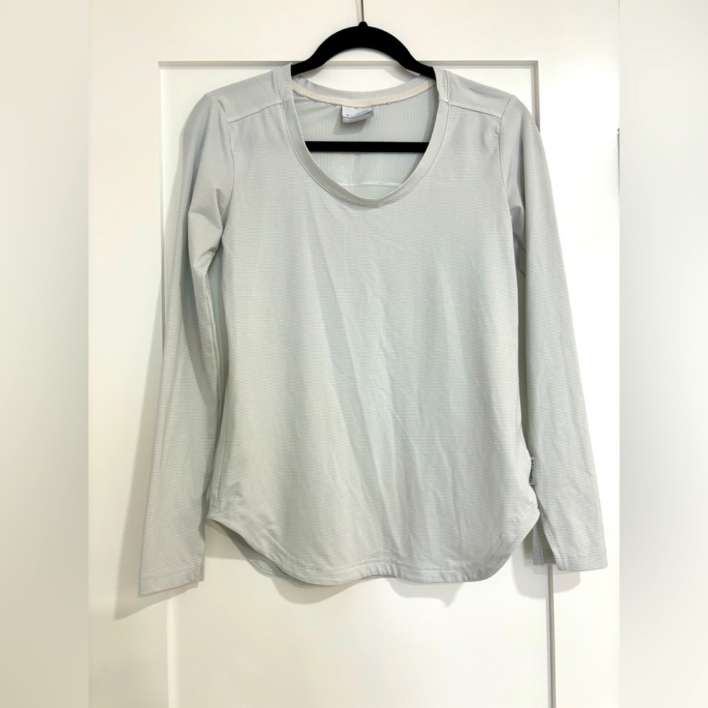 Columbia thin striped split sleeve long sleeve, XS